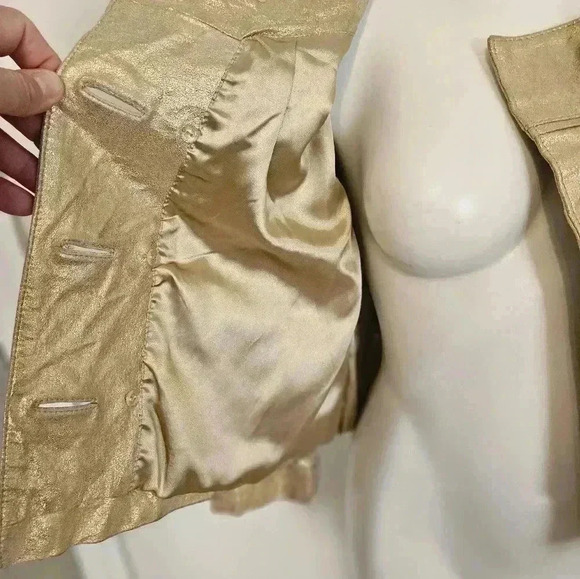 KARLIE Leather Cropped Jacket Size Large - Picture 11 of 13